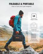 GRECELL Portable Power Station 300W with 80W Foldable Solar Panel, 230Wh LiFePO4 (LFP) Battery with Portable Solar Charger IP67 Waterproof Outdoor Cell Phone Solar Charger for Camping