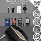 Xtreme Sight Line ~ AQUA RT Large Water-Proof Faraday Backpack/Small LITE Faraday Bag Combo ~ Tracking/Hacking Defense ~ Red