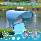 XL Universal Beach Chair Umbrella Canopy, UPF 50+ Chair Sun Shade Attachment with Adjustable Clamp for Camping, Lawn, Wheelchair, Tanning, Zero Gravity, Lounge, Fishing, Outdoor Chairs, Oversized