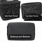 Tactical Camping Storage Bag 18L Tactical Utility Tote Bag Camping Cookware Organizer Trunk Organizer (Black)