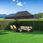 COBIZI 10x15 Pop up Canopy Tent 10x15 Canopy with 4 Sidewalls Waterproof Heavy Duty Commercial Tent for Parties Outdoor Garden Gazebo, Carry Bag(10x15ft, Black)