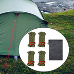 4 Pieces Tent Cords Reflective Guy Lines Heavy Duty Outdoor Climbing Ropes Lightweight Drawstring Bag Supplies for Hiking Travel Camping Backpacking S, Deep Green