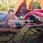 Teton Outfitter Camping Cot, Heavy-Duty Oversized Folding Cot for Adults, Comfortable Elevated Sleeping Bed, Easy Setup