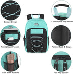 Trail maker (24 Pack) 18 Inch Heavy Duty Bulk Dual Compartment Bungee Backpacks for College, Homeless Women, Men (Light Colors Pack)