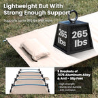 FUNDANGO Ultralight Folding Camping Cot, Extra Long Backpack Lightweight Camping Cots for Adults Portable Cot Bed for Hiking Travel Home Mountaineering, Grey