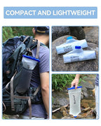 Squeeze Water Bag Compatible with Squeeze Water Filtration System,Foldable Squeeze Bag for Survival Water Filter Straw,2L Durable TPU Material Water Container,Pack of 2