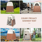 Instant Camping Shower Tent, Privacy Shelter, Portable Outdoor Sun Shelter for Camping Beach Hiking Fishing, 1 Room/2 Rooms