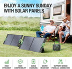 100W Portable Solar Panel for Power Station Generator, 23.5% High Efficiency ETFE 18V Foldable Solar Charger with High-Efficiency Battery Charger for Outdoor Camping RV Trip Offgrid