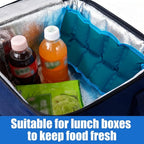 Ice Packs for Lunch Box, 4PCS Reusable Small & Thin Cold Packs, Flexible Soft Gel Freezer Packs for Lunch Bags & Coolers, BPA-Free Leakproof Ice Pack Set for Food
