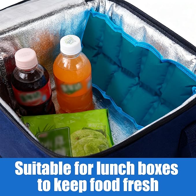 Ice Packs for Lunch Box, 4PCS Reusable Small & Thin Cold Packs, Flexible Soft Gel Freezer Packs for Lunch Bags & Coolers, BPA-Free Leakproof Ice Pack Set for Food