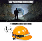 LED Rechargeable Headlamp, 1000lumens 230° Widebeam Headlight, USB Rechargeable Head Lamp with Red Taillight, Lightweight Waterproof Headlamps for Camping Running Hiking, Hard Hat Headlamp