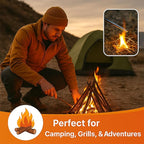 60 pcs Fire Starter – Natural Fire Starters for Campfires, BBQ, Fireplace. Pizza Oven - Weather-Resistant, Waterproof, Quick Ignite, Charcoal Odorless Starter for Grill