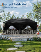 Garvee 10x10 Pop Up Canopy Tent, Heavy Duty Commercial Instant Shelter with One-Person Setup, UPF 50+ Waterproof, 100 Sq Ft Shade for Outdoor Events, Camping, Farmers Market