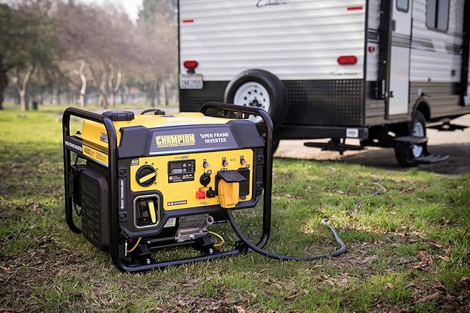 Champion Power Equipment 4500-Watt RV Ready Portable Open Frame Inverter Generator with Quiet Technology CO Shield