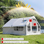 Inflatable Tent with Pump, Easy Set up Inflatable Camping Tent for 2-8 Persons, 4-Season Inflatable Tent, Glamping Outdoor Air Blow Up Tent, Family Camping Tent Grey1