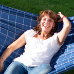 LA SIESTA Brisa Classic Hammock, Handmade, Weather-Resistant, Tear-Resistant Hammock for Indoor & Outdoor Relaxation, Size-King - Marine