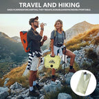 Collapsible 8L Water Storage Bag, BPA-Free Portable Folding Water Jug with Adjustable Faucet, Leakproof Emergency Water Bag for Camping, Hiking, Riding, Outdoor Sport (1, Beige)
