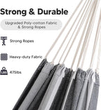 SUNCREAT Hammocks Outdoor Camping Double Hammock, Portable Camping Hammock, Light Gray & Dark Gray