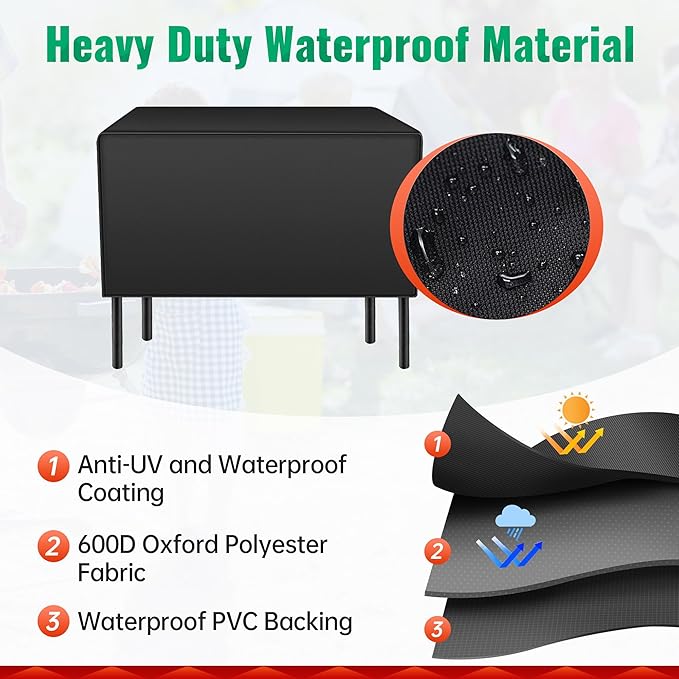 iCOVER Patio Cover for Camp Chef 2 Burners Stove, 600D Heavy Duty Stove Cover for Propane Double Burners Cooking Camping Stoves, Two Burners Stove Cover for Gas One, Outvita, Rovsun, Vivohome