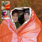 Emergency Survival Tent. 2-Person Tube Shelter Waterproof & Windproof Reusable Thermal Blanket Compact,Lightweight Includes SOS Whistle Perfect for Camping, Hiking, and Emergencies.