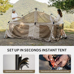 Naturehike Village Instant Tent, 4 Person 8 Person Camping Tent with Full Rainfly, Waterproof Large Cabin Tents for Car Camping