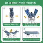 2 Pack Oversize Cot 79" L x 32" W x 18" H Camping Cot with Comfortable Mattress for Adults XXL Cots for Camping Bed Extra Large Folding Cot Heavy Duty with Carry Bag for Home Outdoor Indoor