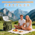 NOL Natural Organic Lifestyle Double Deck Large Waterproof Insulated Cooler Backpack for Men & Women, 32L/57 Cans Leak Proof Cooler Lunch Backpack for Picnic, Camping, Beach, Outdoor, Amy Green