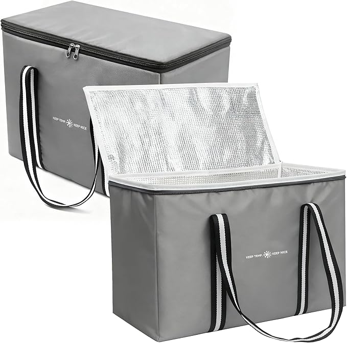 modscape Extra Large Heavy Duty Insulated Food Delivery Bag – Thermal Grocery & Pizza Carrier for Hot & Cold Meals, Catering & Shopping – Foldable Cooler Tote for Travel, Camping & Beach