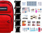Quake Kits Earthquake Emergency Kit, Go Bag Emergency Backpack, Survival Kits for Disaster Preparedness, 72 Hour Food, First Aid, Water for Hurricanes, Tornado, Storm, Blackout