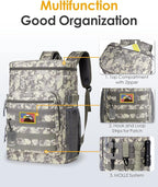 TACTICISM Tactical Cooler Backpack Insulated Leak-Proof - 24L Heavy Duty Lunch Backpack for Men Women Adults, Soft Ice Chest Backpack as Gift Work Hiking Camping Fishing Accessories