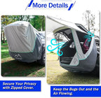 SUV Tailgate Tent with Poles &Three Sides Awning Shade & Transmittance Mosquito Net, Hatchback Camping Sunproof Car Tenting, Universal SUV Windproof Camping Gear Tent Outdoor Travel