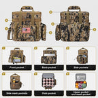 Maelstrom Tactical Lunch Box, 23 L Insulated Lunch Bag for Men, Expandable Double Deck Lunch Cooler Bag,Large Leakproof Soft Lunch Tote with Detachable MOLLE Bags, for Adult Women Work,Picnic