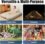 Queen Air Mattress with Built - in Electric Pump - Fast Inflation, Supports up to 650 lbs - Ideal for Camping, Home, Guests, and Portable Travel Use