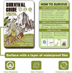 Tiny Pocket Survival Guide EDC Survival Kits Military Grade for Field Emergency, First Aid, Disaster, and Rural Urban Preparedness
