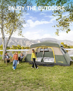 FanttikOutdoor Camping Tent 4/6/8/10 Person Instant Cabin Tent Setup in 60 Seconds with Rainfly & Windproof Portable with Carry Bag for Family Camping & Hiking, Upgraded Ventilation
