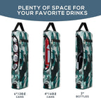 Golf Cooler Bag Plus Ice Pack Soft Sided Insulated Cooler Bag- Holds 6 Pack of Cans or 2 Wine Bottles - Grey Camo Golf Beer Sleeve Black Fits Discreetly in Golf Bags