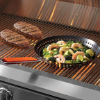 12" Non-Stick Grilling Skillet, Large Strainer with Removable Handle For Deep Frying Fried Food, Seafood & Vegetables, Grilling Basket for Indoor, Outdoor BBQ, Grill & Restaurants - Mr. Bar-B-Q 06750X