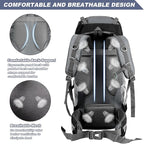 Night Cat Hiking Backpacks 70L Camping Backpacking Packs for Men Women Lightweight Outdoor for Mountaineering Traveling, No Internal Frame