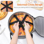 Lifewit Insulated Single Decker Round Casserole Carrier, Portable Pie Carrier Bag for Hot or Cold Food, Fits 12.5" Baking Dish, Thermal Lunch Tote for Potluck Parties, Picnic and Cookouts, Grey