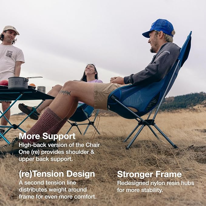Helinox Chair One Highback (re) High-Performance Camping Chair, 2.6lbs, Camping Chairs High Back, Packable, Portable Chair for Backpacking, Camping, Hiking, Travel, Forest Green