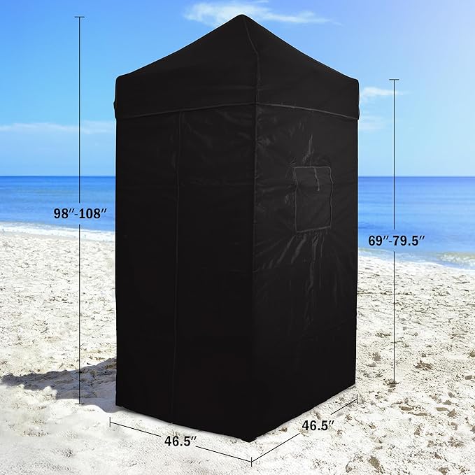 Pop Up Changing Tent - 46.5” Steel Frame Canopy Sun Shelter Pool Cabana, Portable Changing Room, or Privacy Tent for Camping Toilet or Portable Shower - Camping Essentials by Wakeman Outdoors