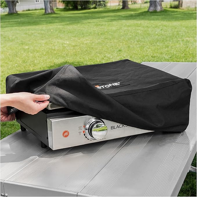 Blackstone 1722 Tabletop Griddle Cover & Carry Bag, 1722, Portable BBQ Grill Griddle Carry Bag & Cover for Travel - 600D Heavy Duty Weather Resistant - Blackstone Accessories, Black, 22 inch