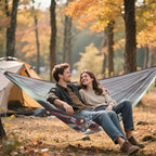 Funny Raccoons with Glasses Camping Hammock Single Portable Hammocks 330 lbs Capacity with 2 Tree Straps and Attached Carry Bag,Perfect for Outdoor,Indoor,Beach,Camping,Travel