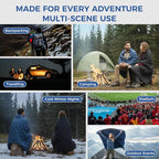 ATEPA Wearable Sleeping Bag, Recycled Warm Winter Camping Blanket Wearable Poncho for Outdoor, Stadium Sports Women Men