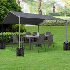 TRINKA 320 LBS Extra Large Canopy Weights Sand Bags Set of 4-1680D Oxford Heavy Duty Sandbags for Outdoor Tent, Patio Umbrella, Gazebo, Sun Selter, Windproof Pop up Tent Weights, Black (No Sand)
