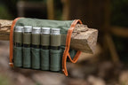 BLEEKER & RÖWE Bushcraft Camping Spice Kit Portable with Glass Jars, Funnel and Carabiner Great for Backpack and Travel Glamping Camping Gifts