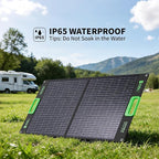 EBL 100 Watt Solar Panel, Foldable Solar Charger for Power Station, Portable Solar Panels w/Kickstands, High Efficiency IP65 Waterproof for Camping, RV, Off-Grid Outdoor