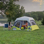 CORE Instant Cabin Tents | 6 Person / 9 Person / 10 Person / 12 Person Family Cabin Multi Room Pop Up Tents Car Camping | Included Storage Pockets for Camping Accessories