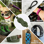 Paracord Rope 750 - Parachute para Cord 4mm 11 Strand Spool Rope Utility Nylon String for Outdoor Camping Survival Utility Tent Crafting DIY Projects - ArmyGreen 50ft