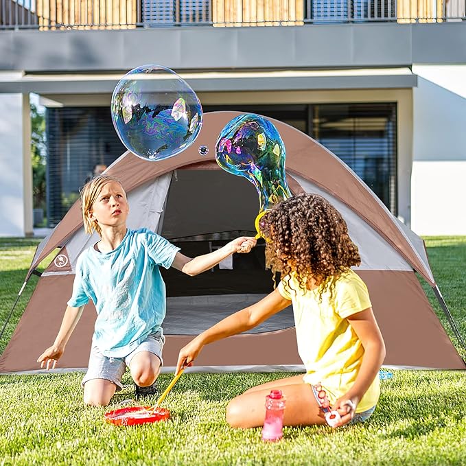 Camping Tent 2-4 Person, Waterproof Windproof Tent with Rainfly Easy Set up-Portable Dome Tents for Camping…